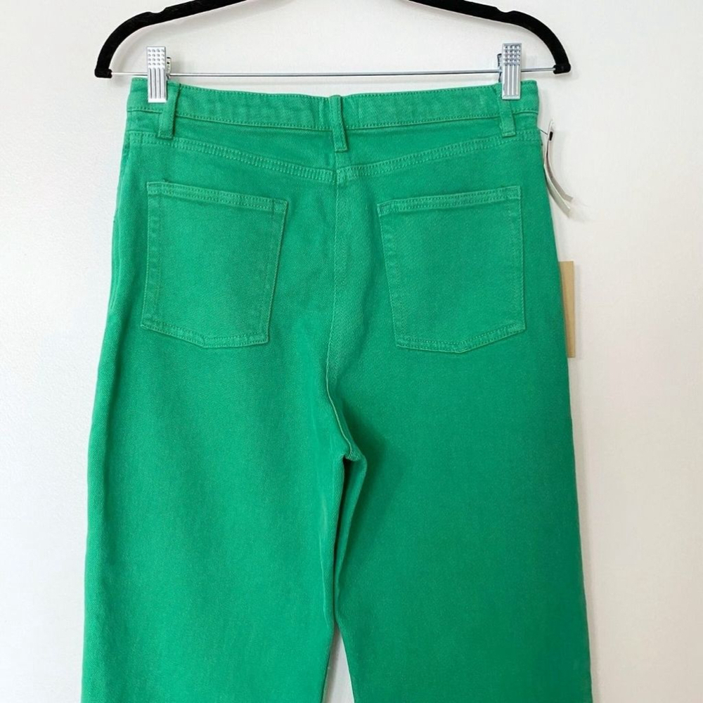 NWT ARITZIA WILFRED THE MELINA JEANS IN ALIEN GREEN - 8 - Picture 5 of 11